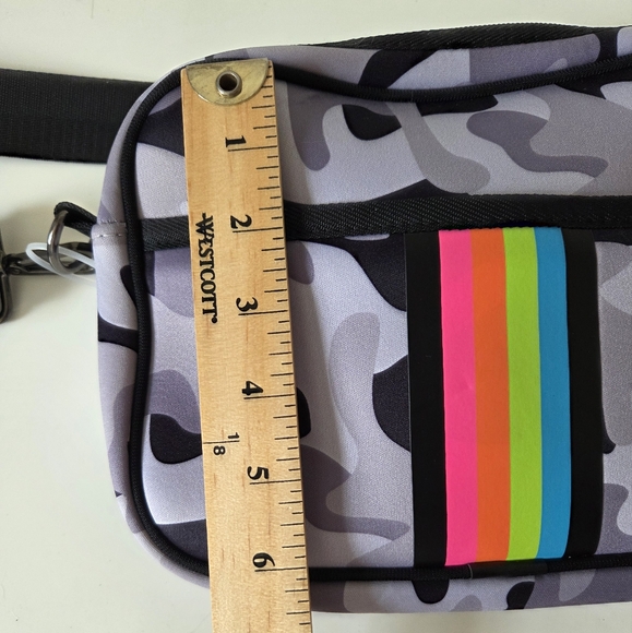 Haute Shore Neoprene Drew Camo Compact Crossbody With Stripes Adjustable Strap - Picture 14 of 14